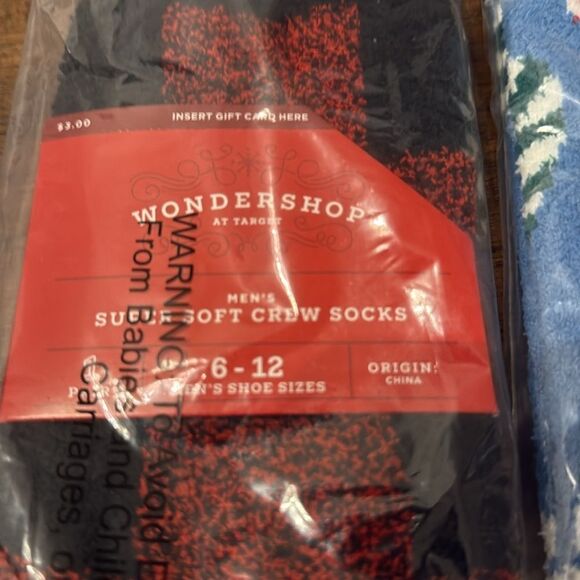 wondershop-3 pack of fluffy Christmas socks-mens 6-12 - Picture 4 of 6